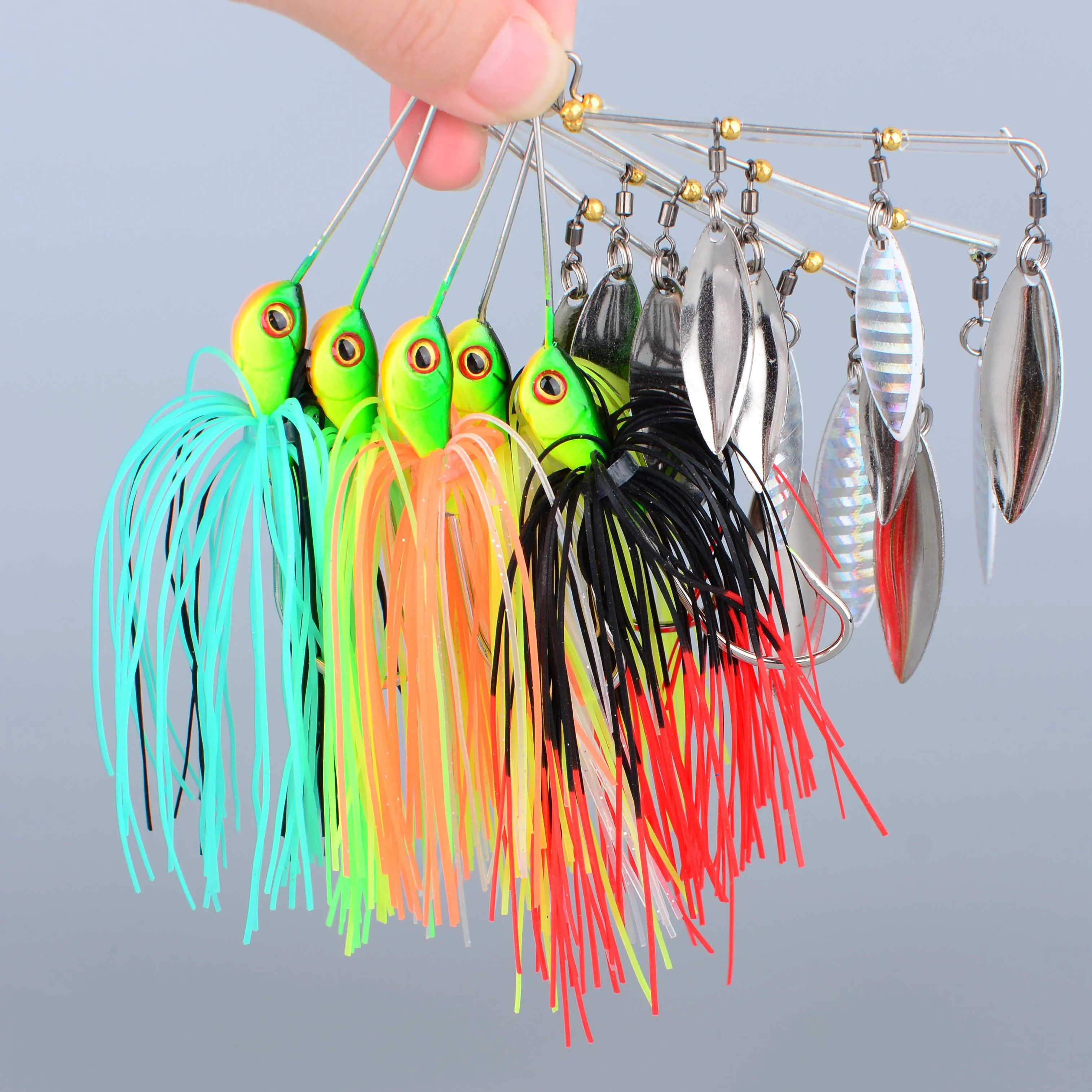 Spinnerbait doble hoja para lubina, señuelo giratorio - imagen 5