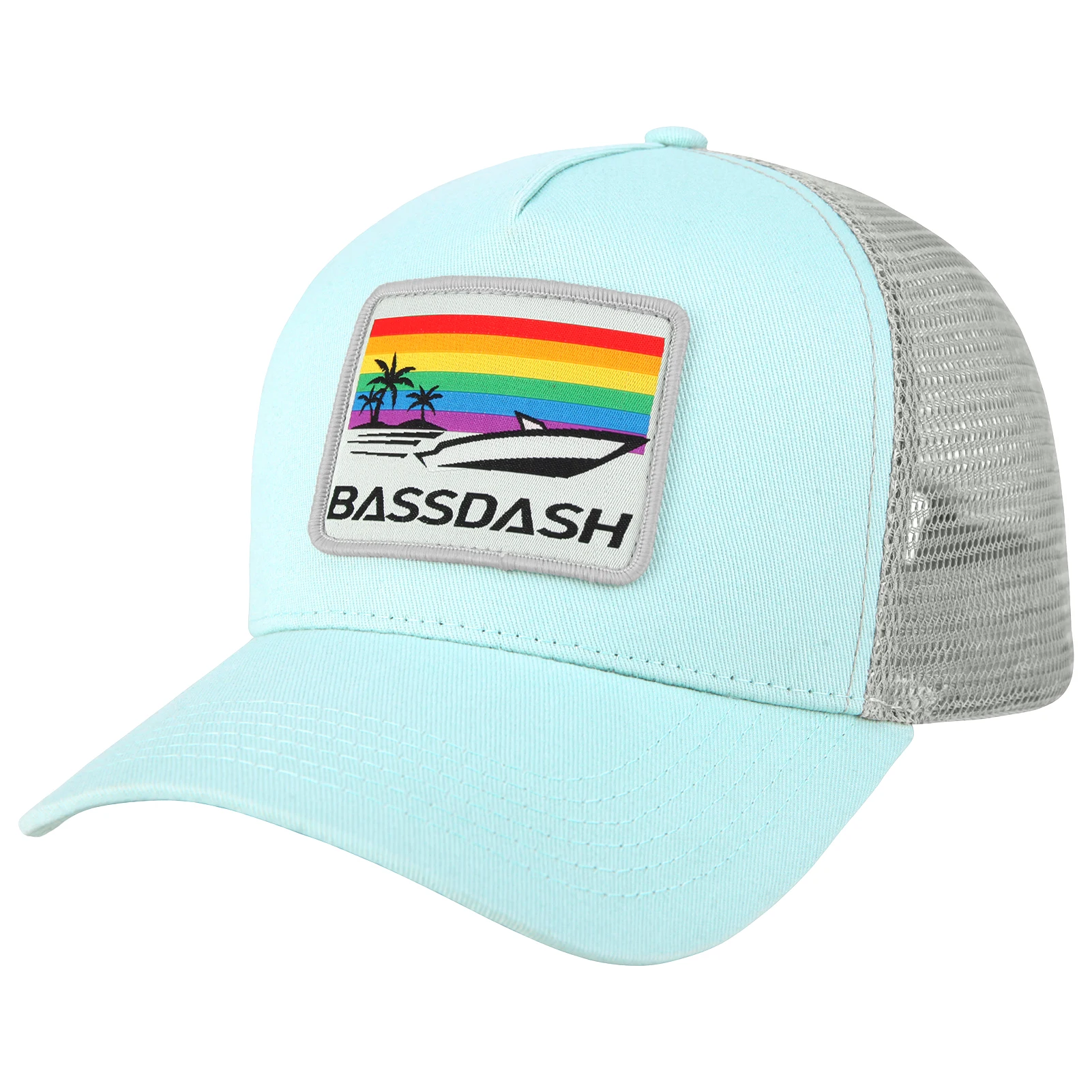 Gorra BASSDASH vista frontal con parche bordado