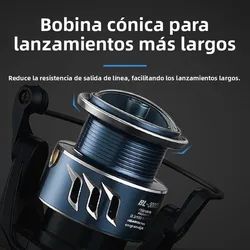Carrete Spinning Ligero Huidiao – Rodamientos Blindados Duraderos