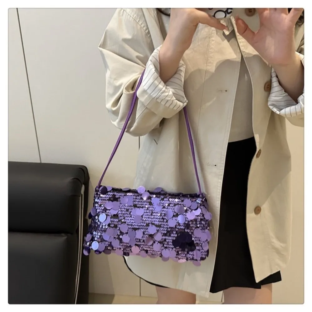 Bolso de lentejuelas morado