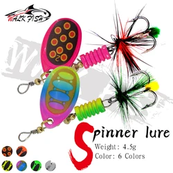 WALK FISH Señuelos giratorios tipo cuchara con plumas