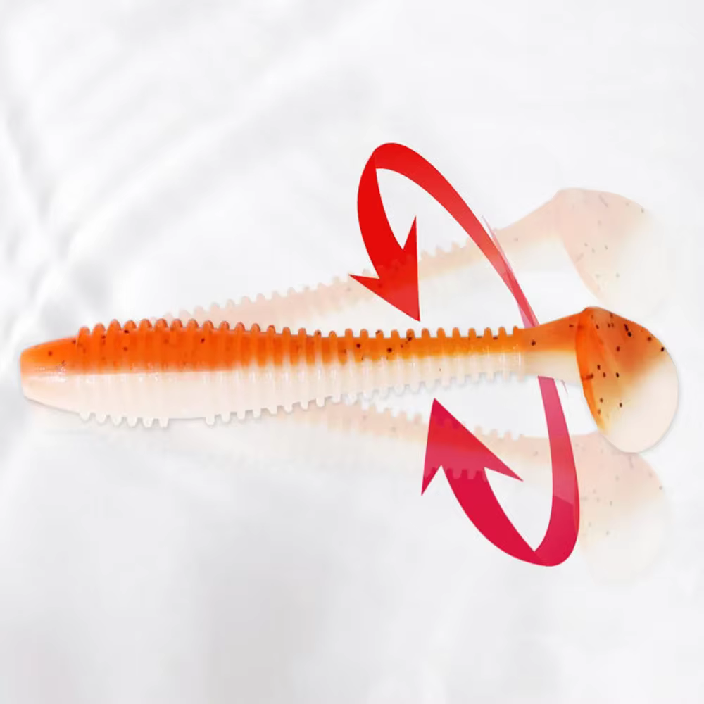 Pececillos de vinilo colores brillantes – Señuelos blandos para pesca - imagen 3