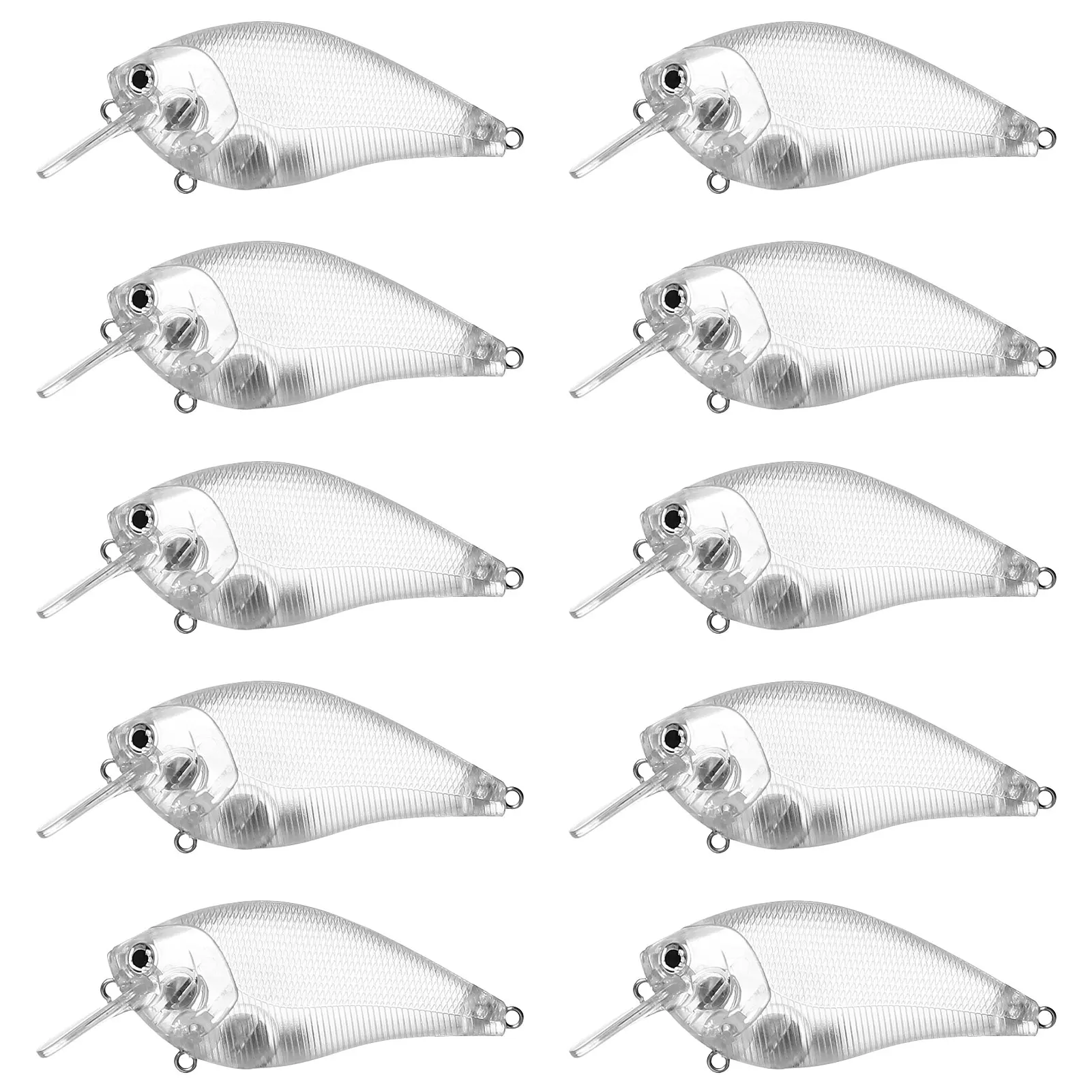 Cebos artificiales transparentes sin pintar para DIY
