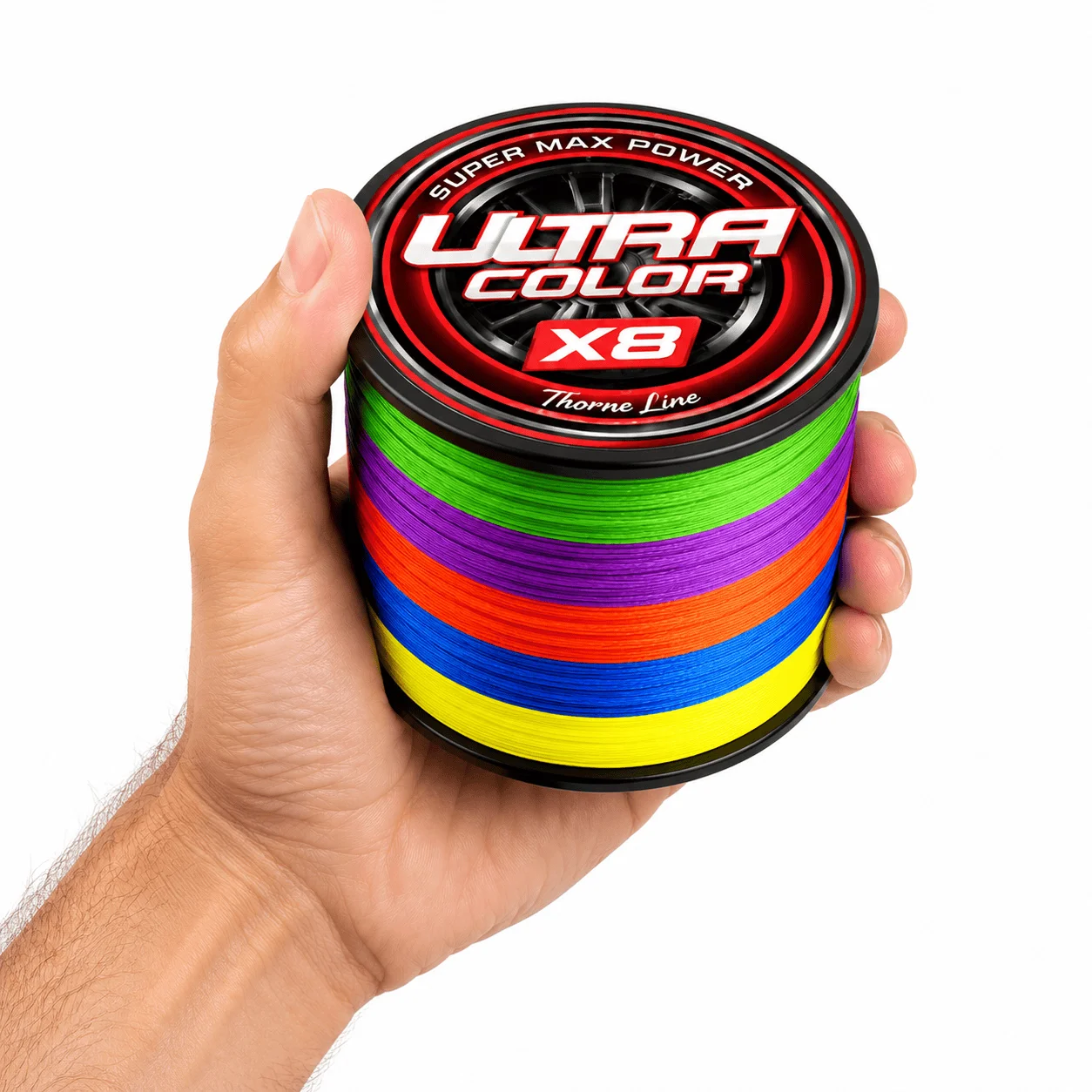 Línea de pesca trenzada PE multicolor antidesgaste para largo lance - imagen 5