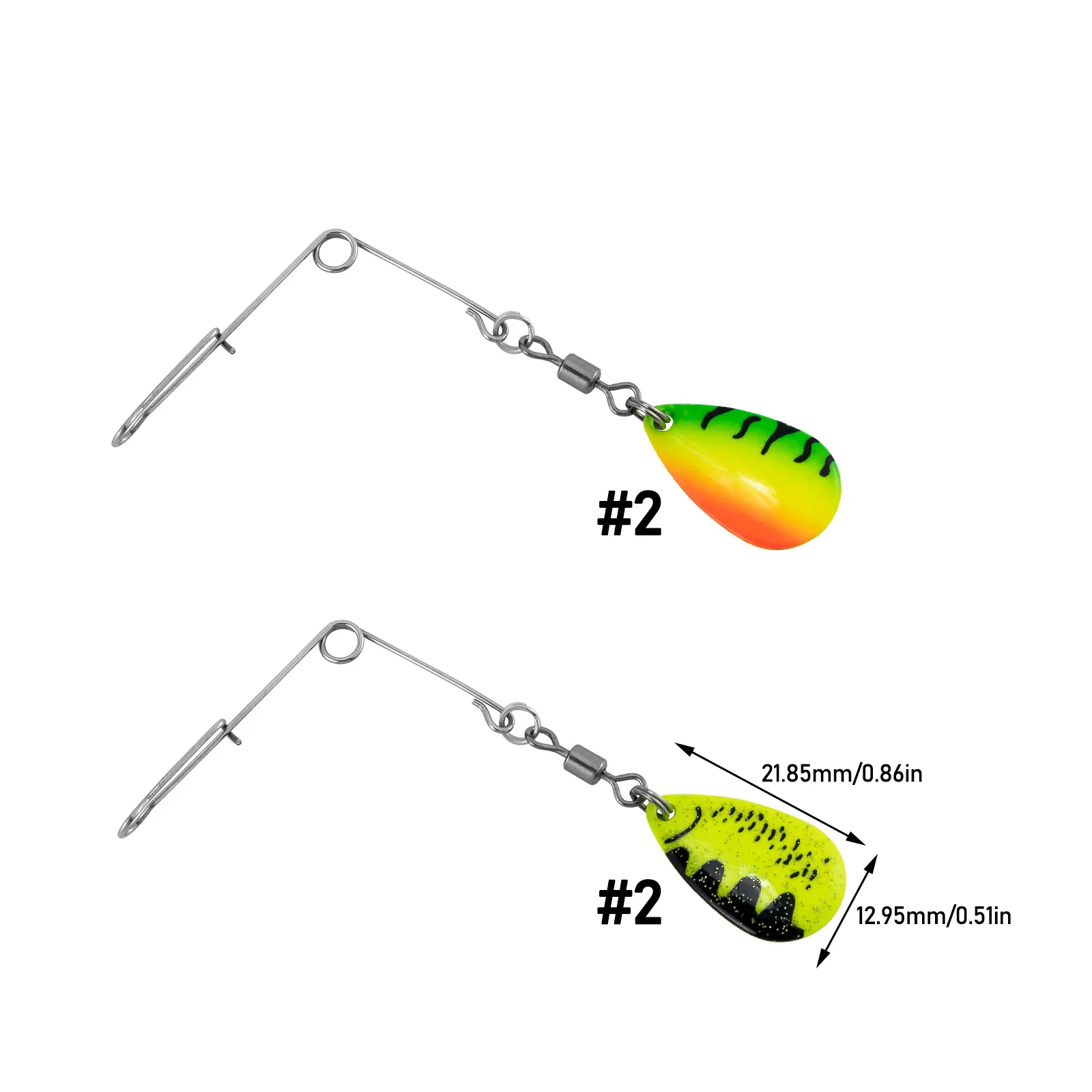 Patrones y colores variados para adaptarse a diferentes condiciones de pesca