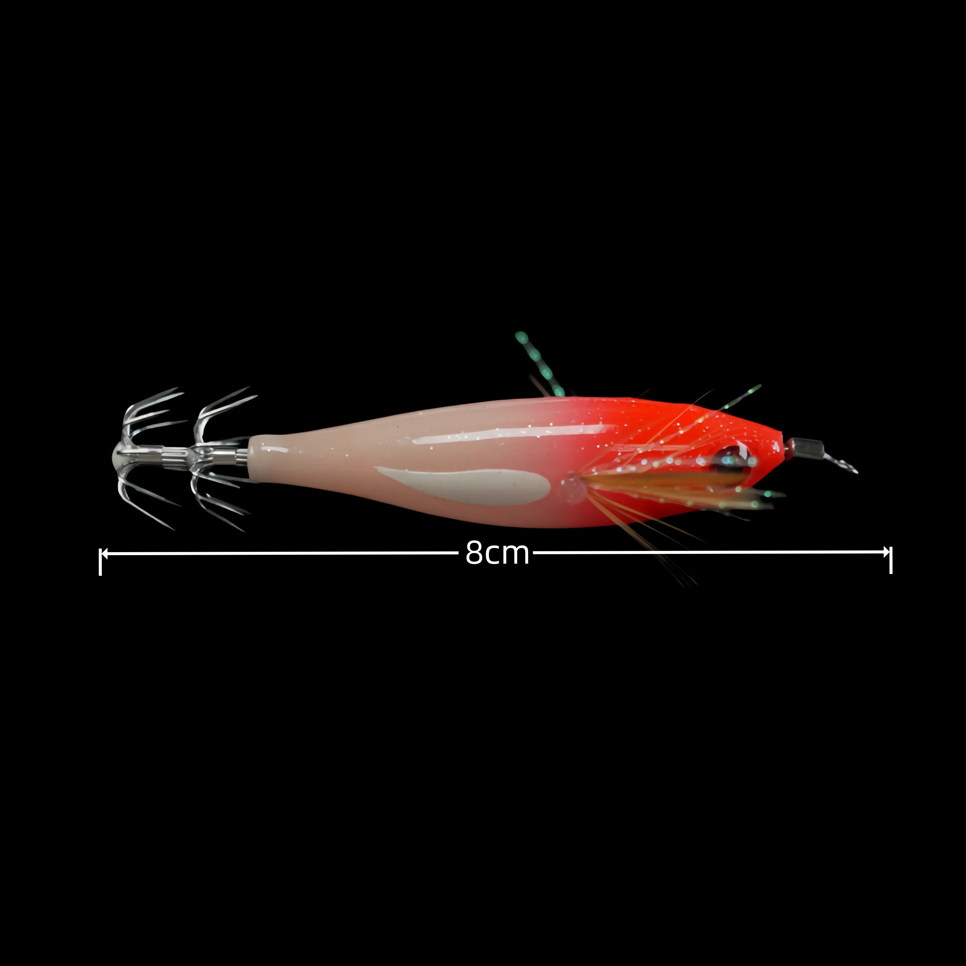 BRAVMACK Señuelo de pulpo rojo degradado brillante para agua salada - imagen 2