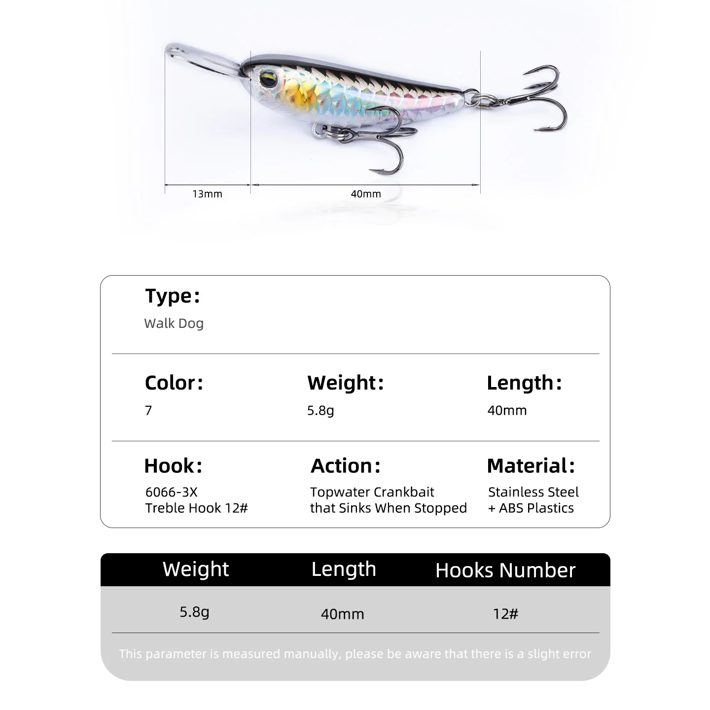 Señuelo lápiz topwater Outkit Micro Pececillo para lubina y trucha - imagen 2