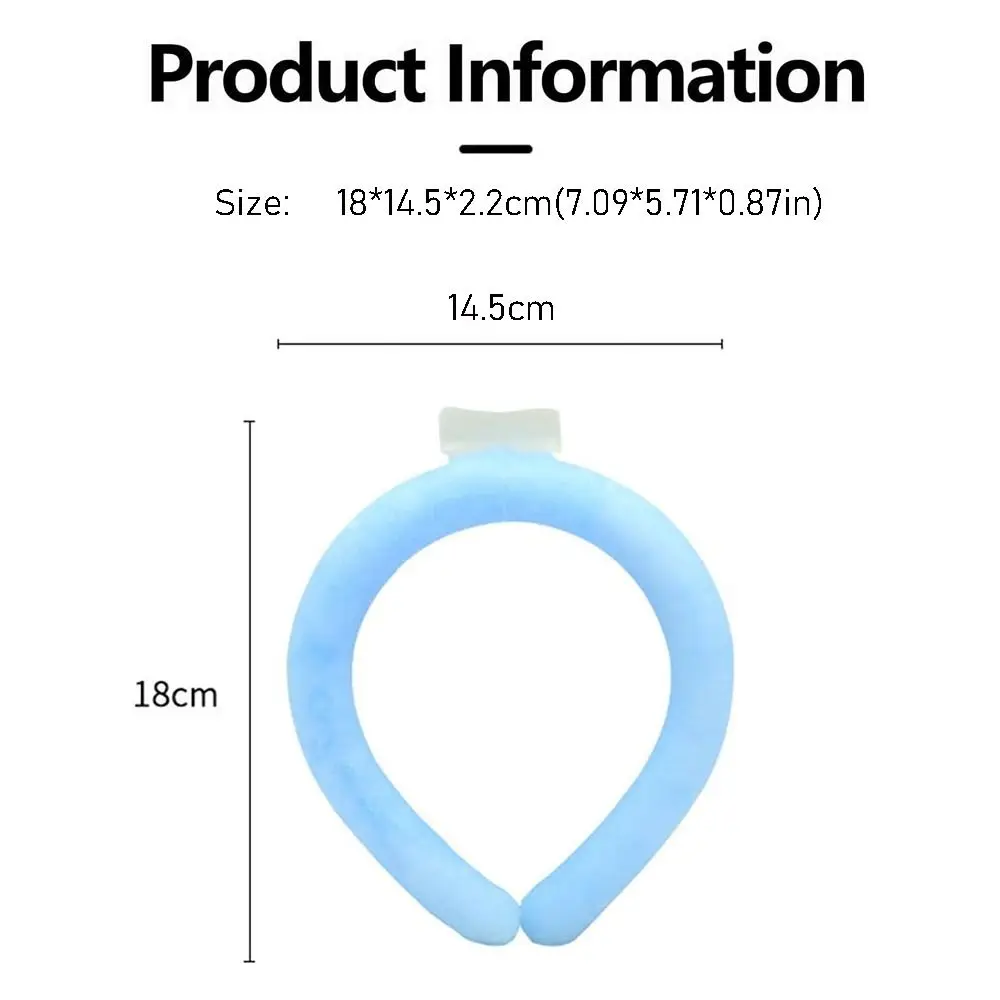 Enfriador de cuello portátil reutilizable para verano, anillo de hielo - imagen 4