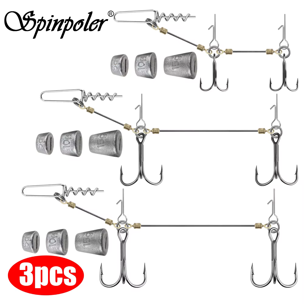Spinpoler Anzuelo Triple Lastrado con Anilla para Vinilo y Swimbait - imagen 2