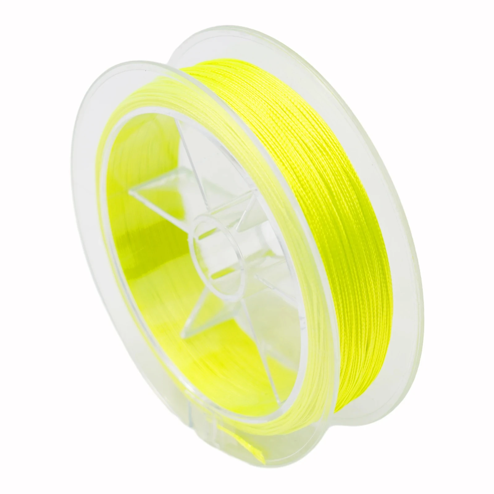 Línea respaldo trenzada PE para pesca con mosca fluor amarillo - imagen 4