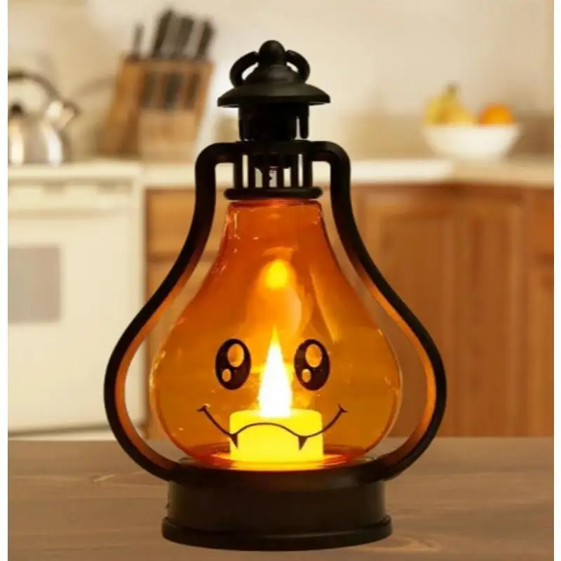 Linterna LED portátil calabaza fantasma decoración Halloween - imagen 3