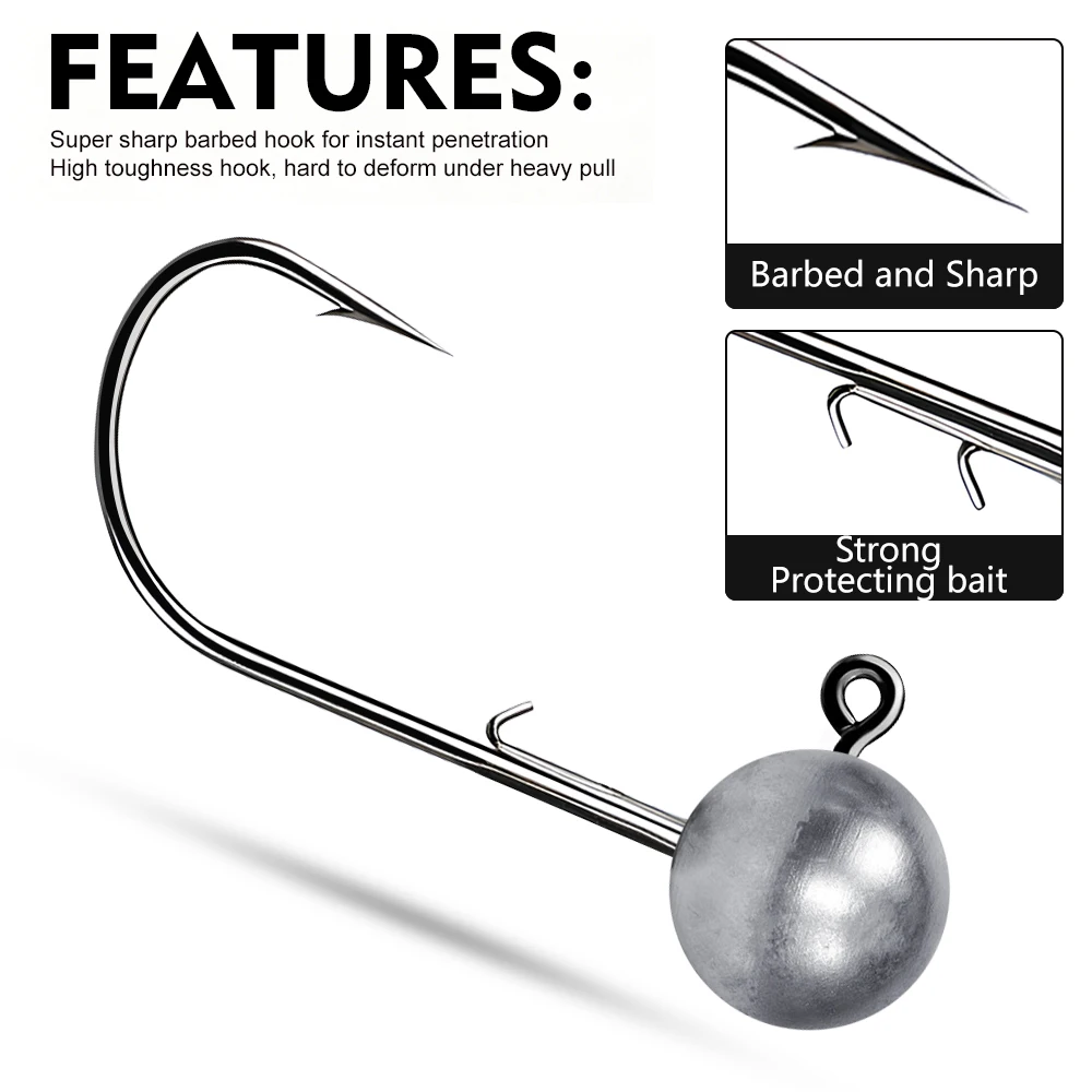 Proberos Jig Head doble con retén para vinilo, agua salada - imagen 2