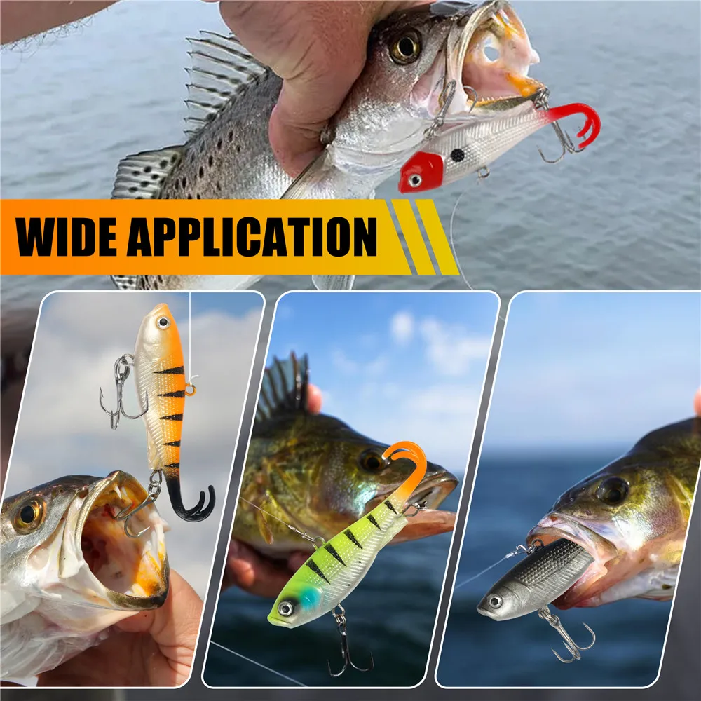 Señuelos blandos lubina con cabeza jig y swimbait para lucioperca - imagen 5