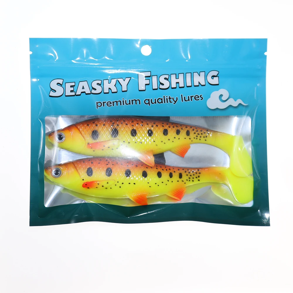 Señuelo de silicona con cola de paleta Swimbait para lubina rosa - imagen 4