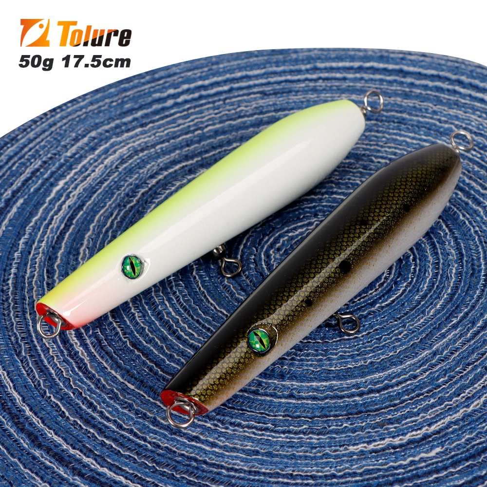 TOLU NEW Popper de madera para pesca de superficie, cebo duro - imagen 2