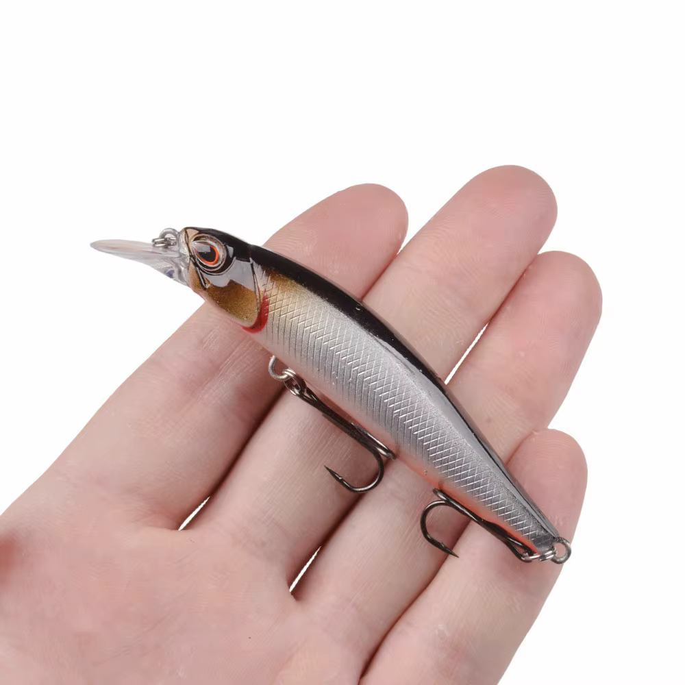 Minnow Wobblers Crankbait Hundimiento Lento para lucio