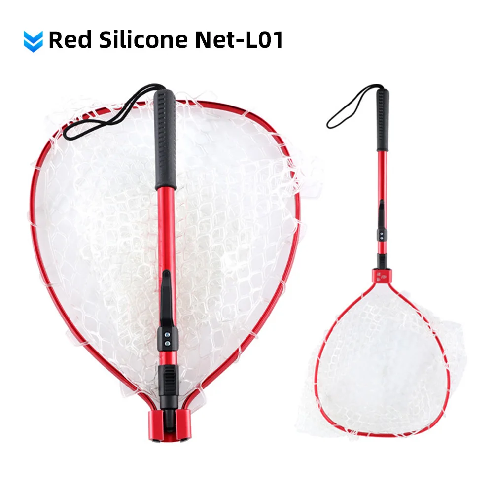 Red de pesca NUNATAK 2024 plegable de silicona con varilla de aleación