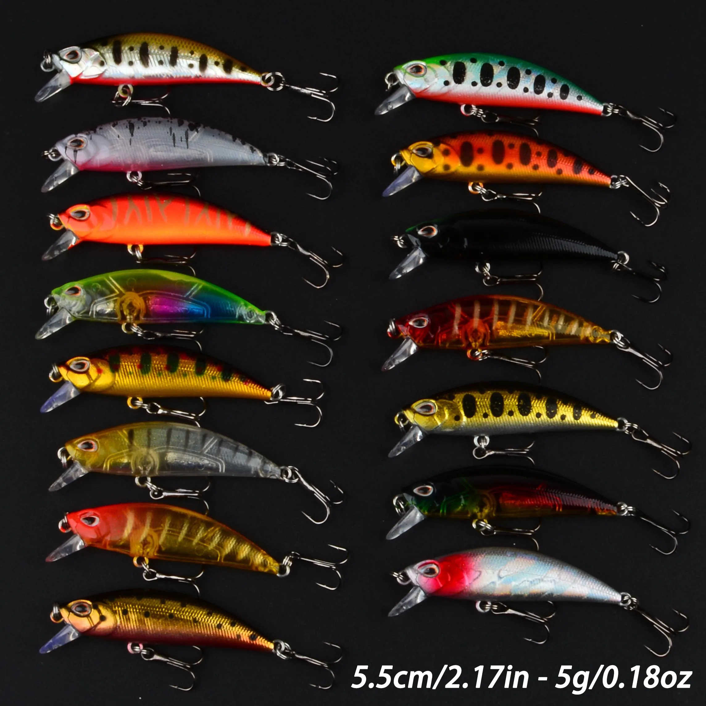 Señuelo Minnow Wobbler con ojos 3D para lubina en invierno