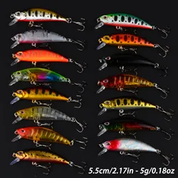 Señuelo Minnow Wobbler con ojos 3D para lubina en invierno