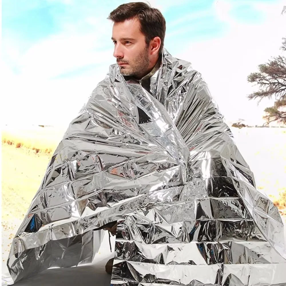 Manta térmica de supervivencia Mylar resistente al viento y desgarros - imagen 5