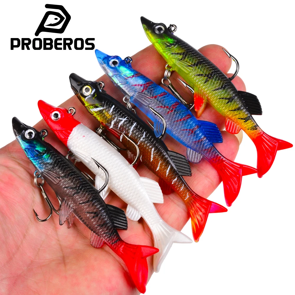 Proberos Señuelos blandos con cola en T y jig para lubina y lucio - imagen 3