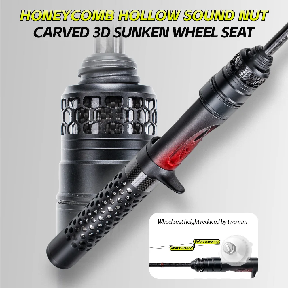 Caña de carbono ultraligera Fishingfans T1100 con guías Fuji - imagen 2