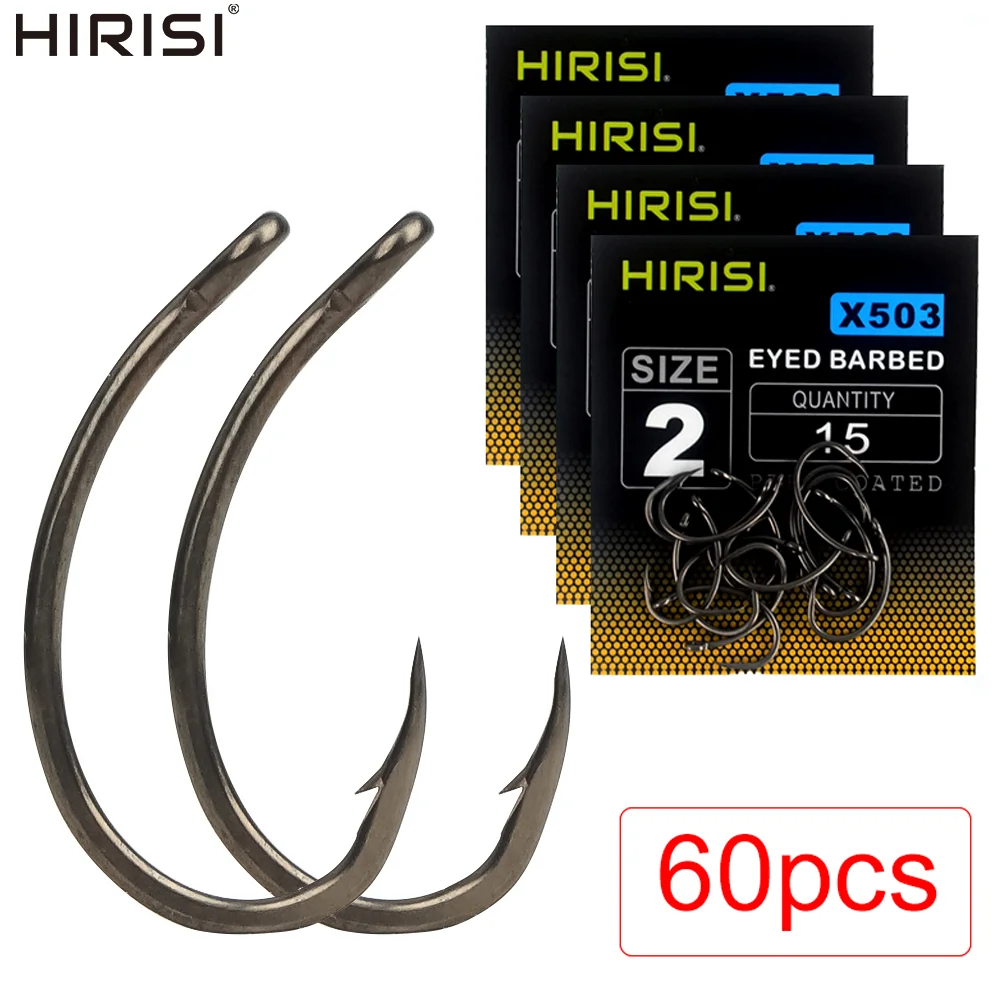 Anzuelos sin púas Hirisi X503 de PTFE con ojo para vinilo armado - imagen 3