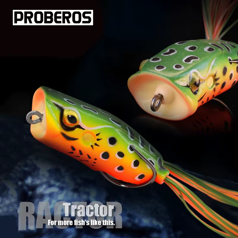 Rana Topwater Flotante de Silicona para Black Bass y Lucio