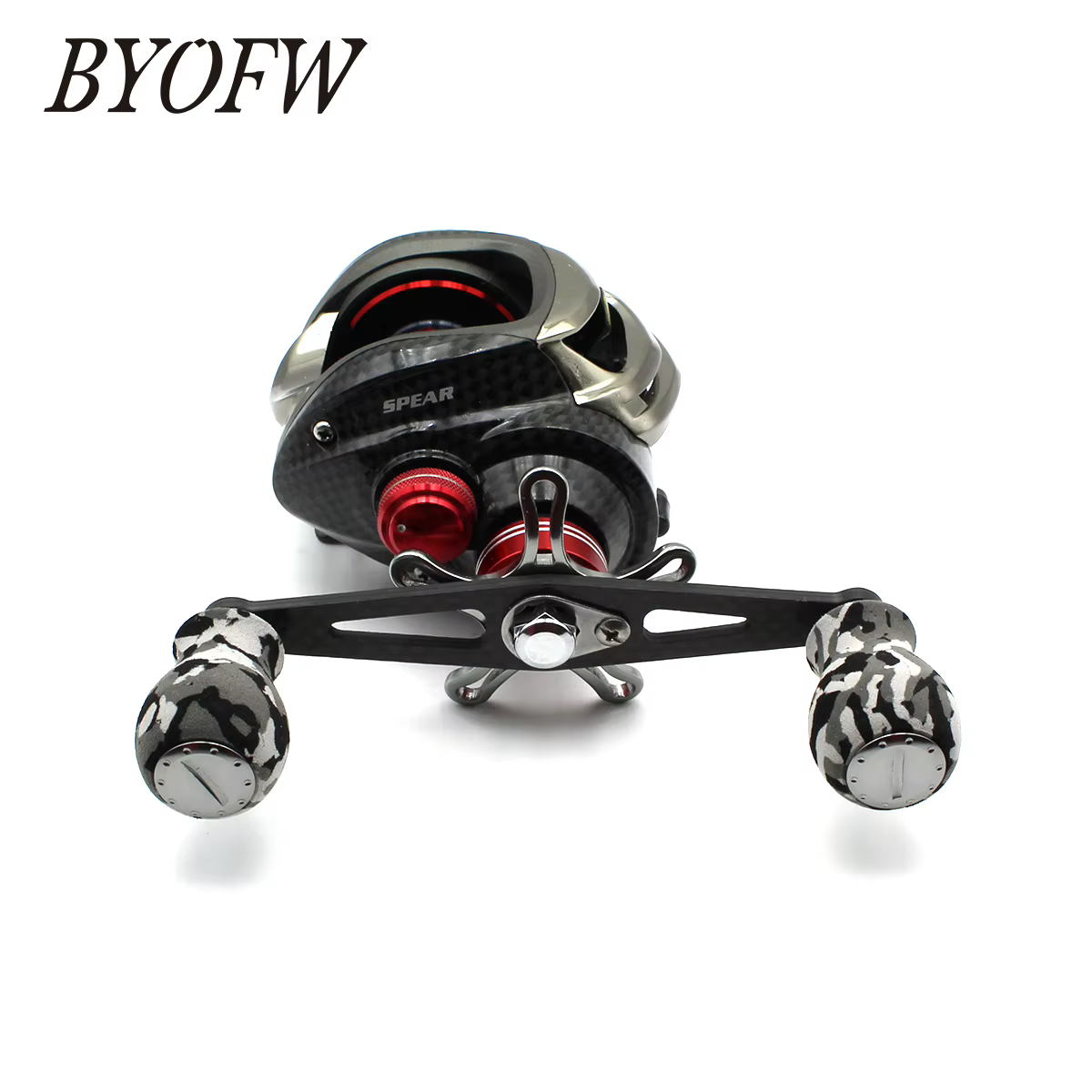 BYOFW Manivela de carrete fibra de carbono para curricán/baitcasting - imagen 4
