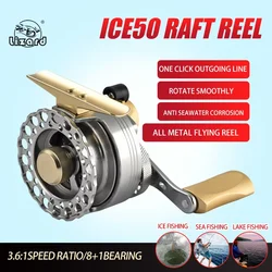 Carrete de hielo Lizard con interruptor, cuerpo metálico