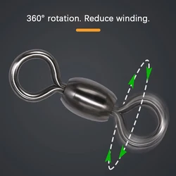 DNDYUJU Giratorio Swivel – Conector para anzuelo pesca carpa salada