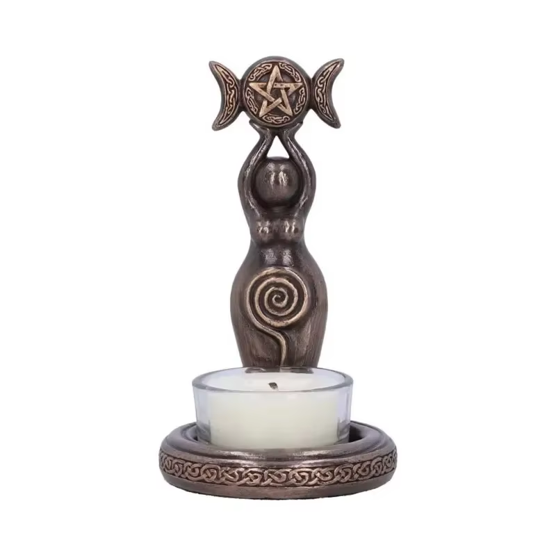 Candelabro de Resina Artesanal - Soporte para Velas Decorativo
