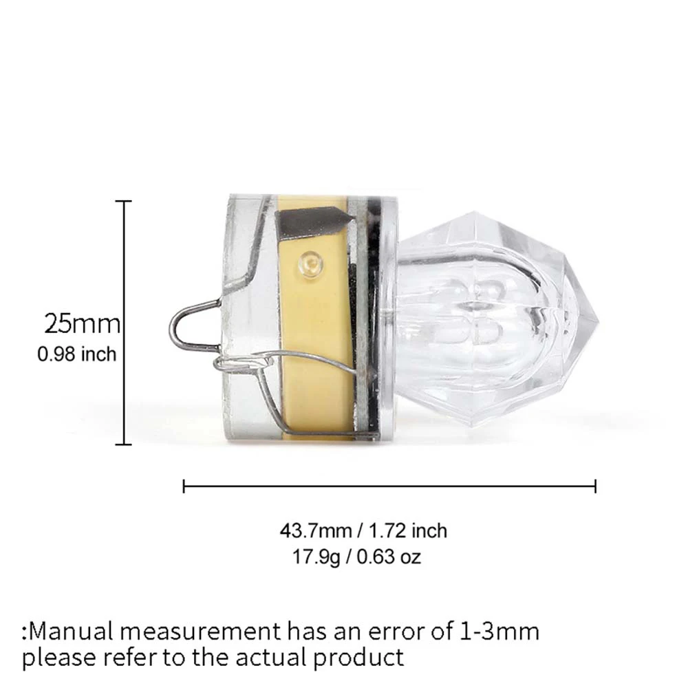 Luz LED subacuática vista frontal