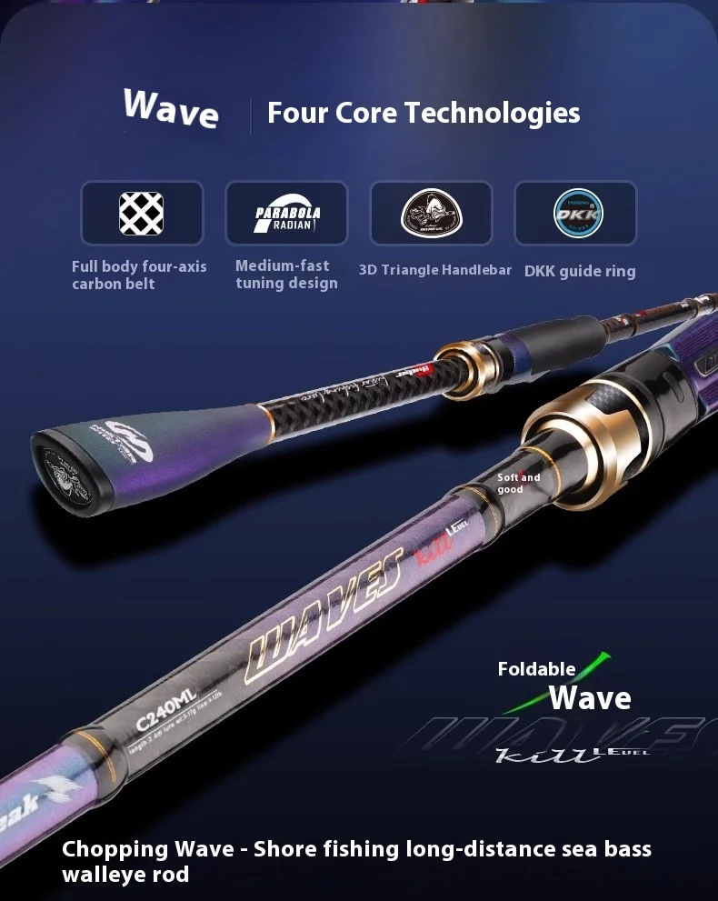 Hasda Cut The Waves - Caña de pesca para lubina 2.7m 2.9m