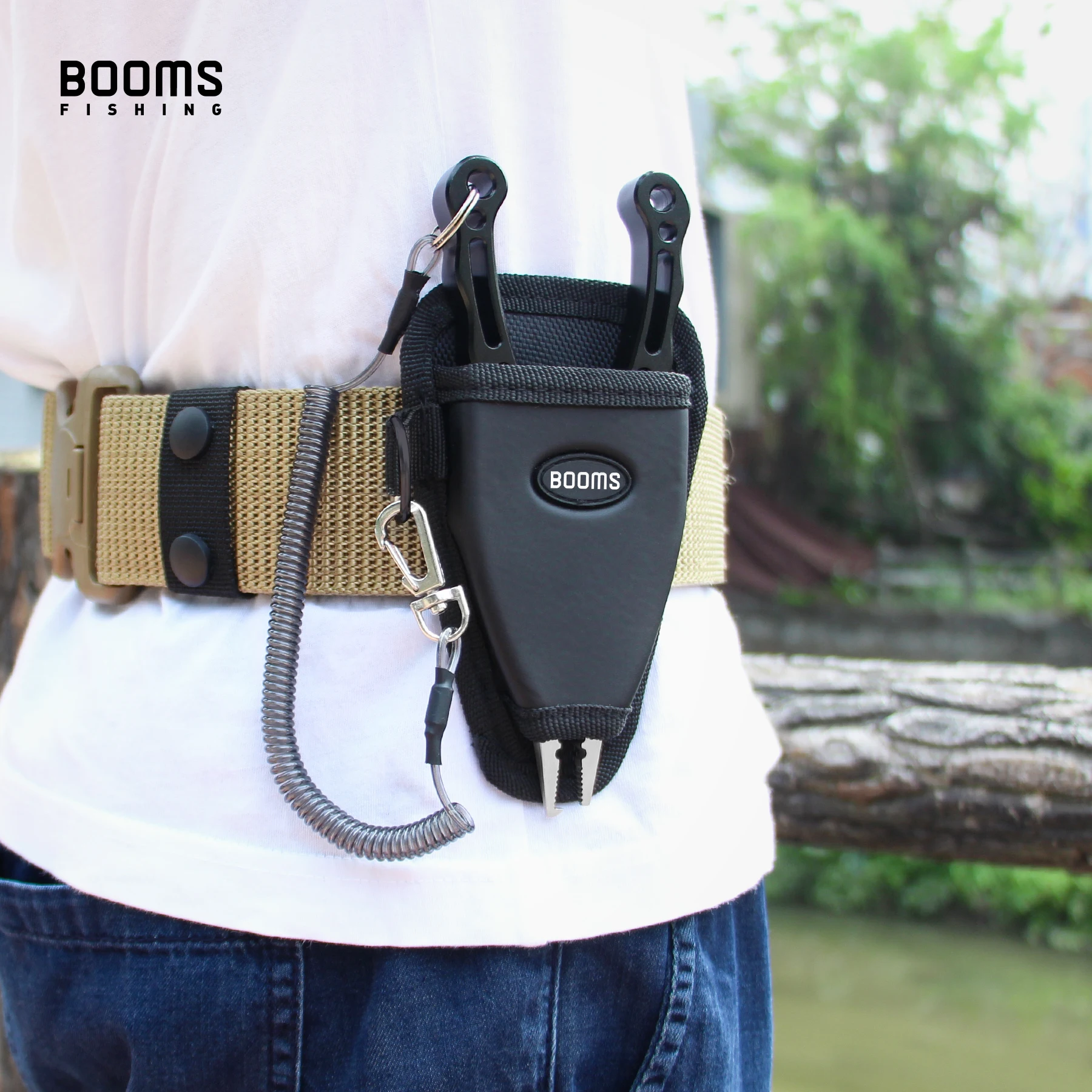 Booms Fishing P01 – Alicates de pesca con funda y cordón espiral - imagen 2