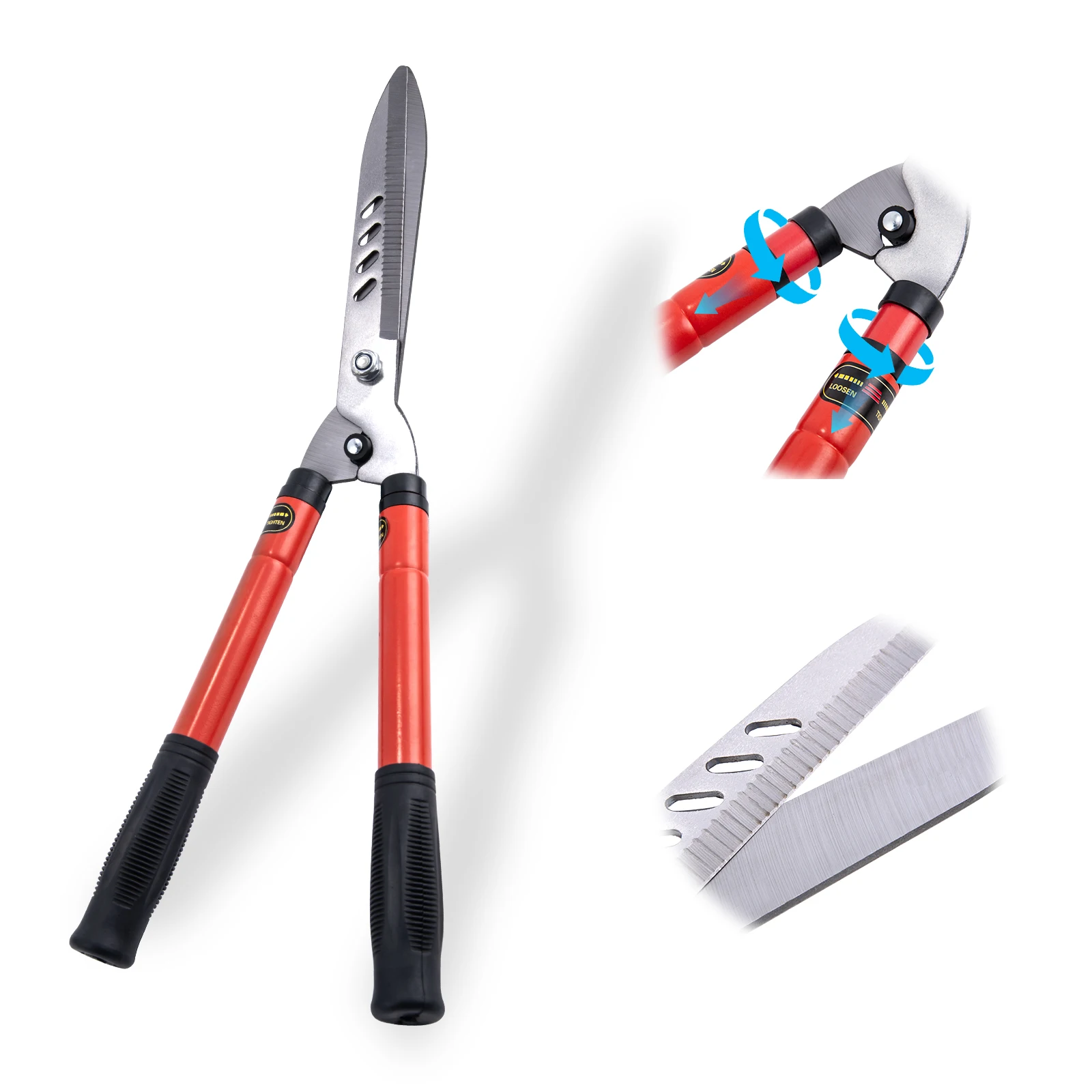 Tijeras de jardinería Goture de acero al manganeso – mango rojo
