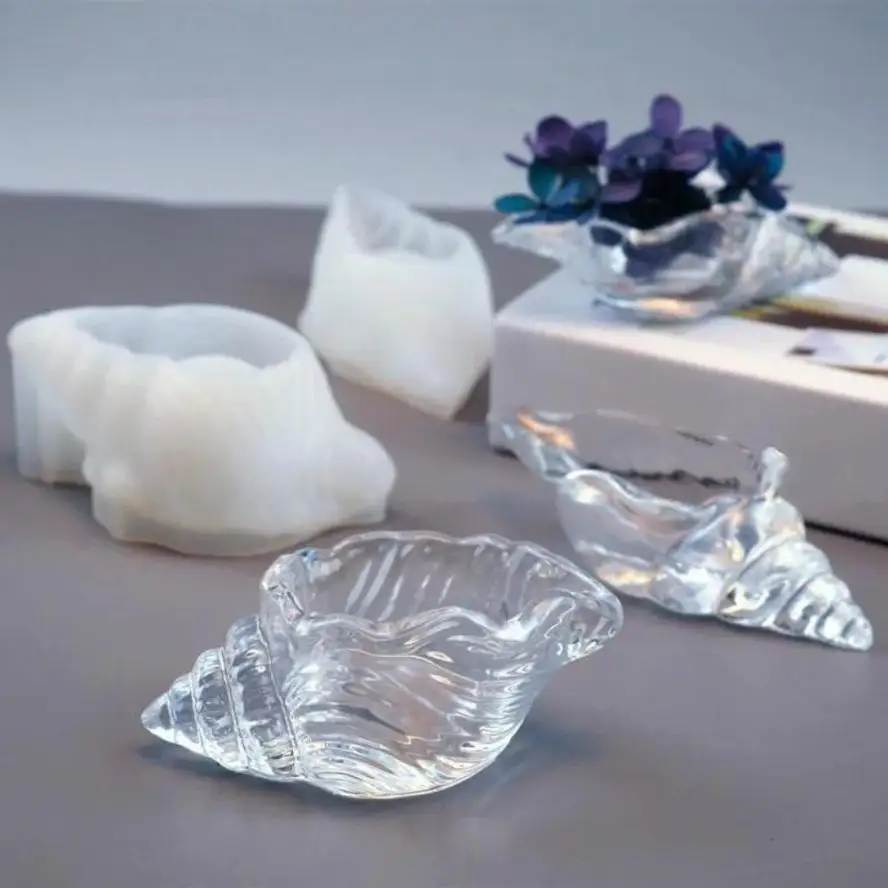 Molde de silicona con forma de concha marina para resina epoxi - imagen 4