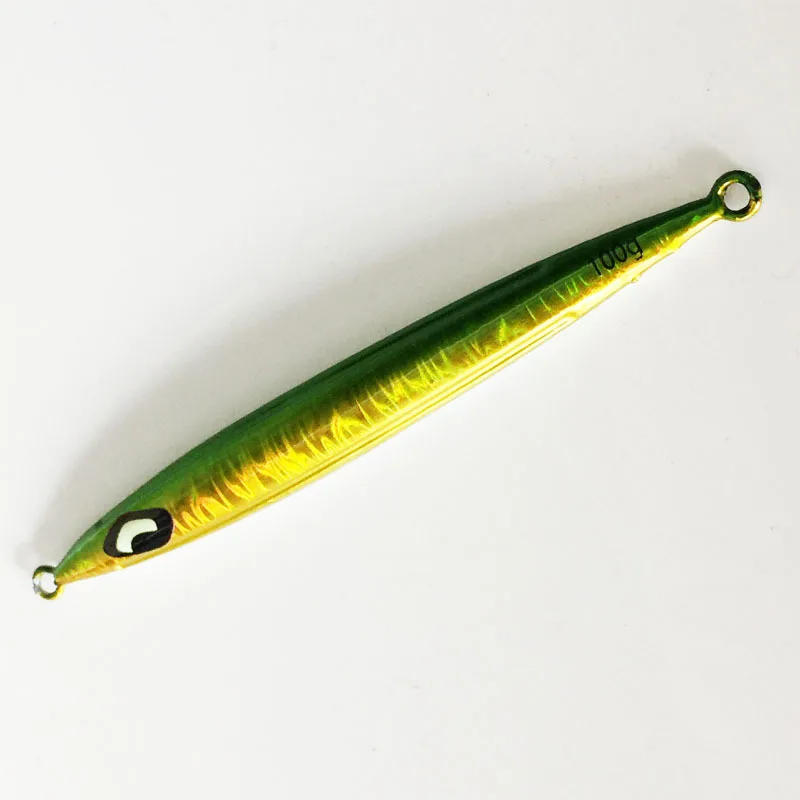 Señuelo jigging hundimiento rápido metálico luminoso con rayas - imagen 3