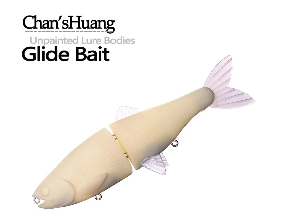 Set de 3 señuelos Shad Rattle Swimbait sin pintar Chan'sHuang