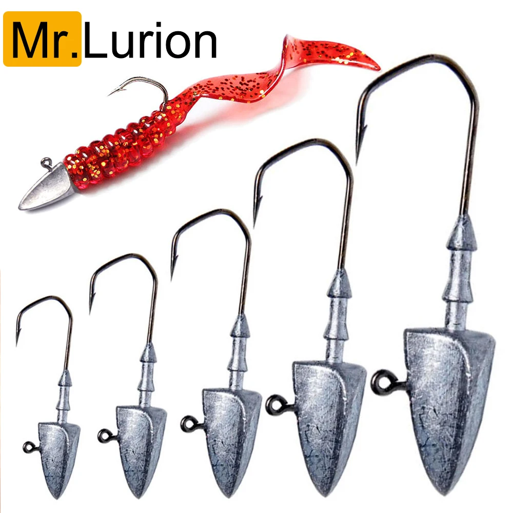 MrLurion Jig Head triangular de acero al carbono para vinilo