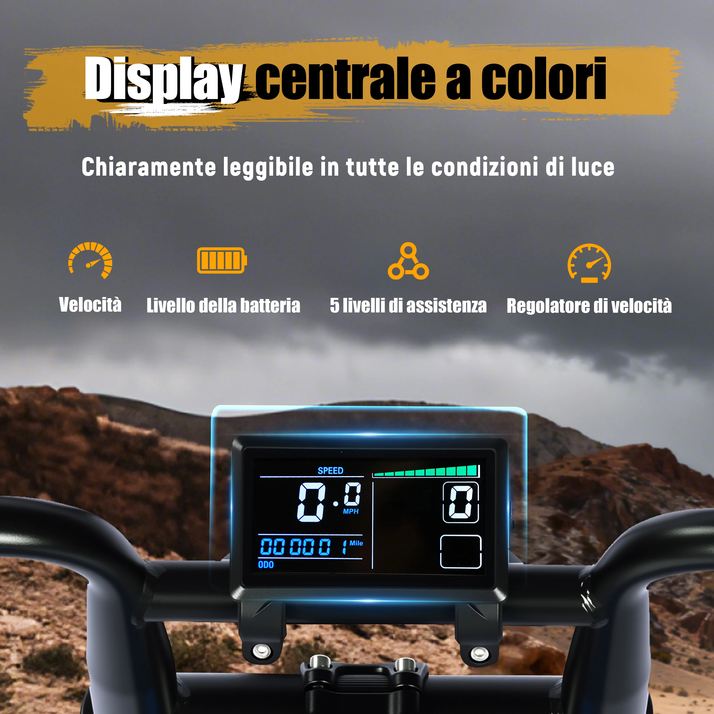 Bicicleta eléctrica todoterreno con neumáticos gruesos para montaña - imagen 2