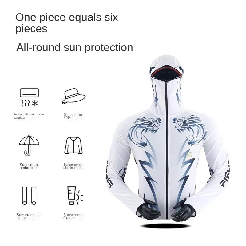 Traje de pesca hombre protección solar – Transpirable secado rápido - imagen 4