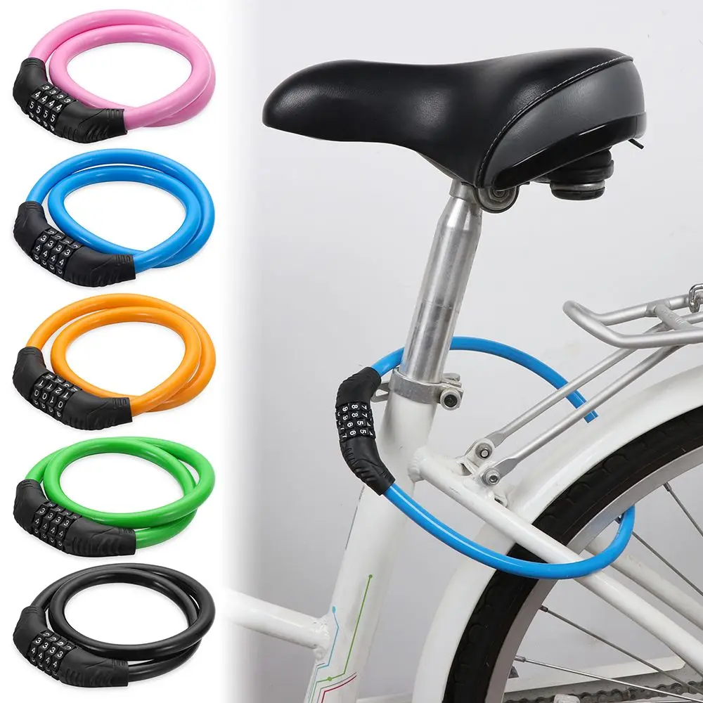Candado para bicicleta con cable de acero y combinación de seguridad - imagen 5