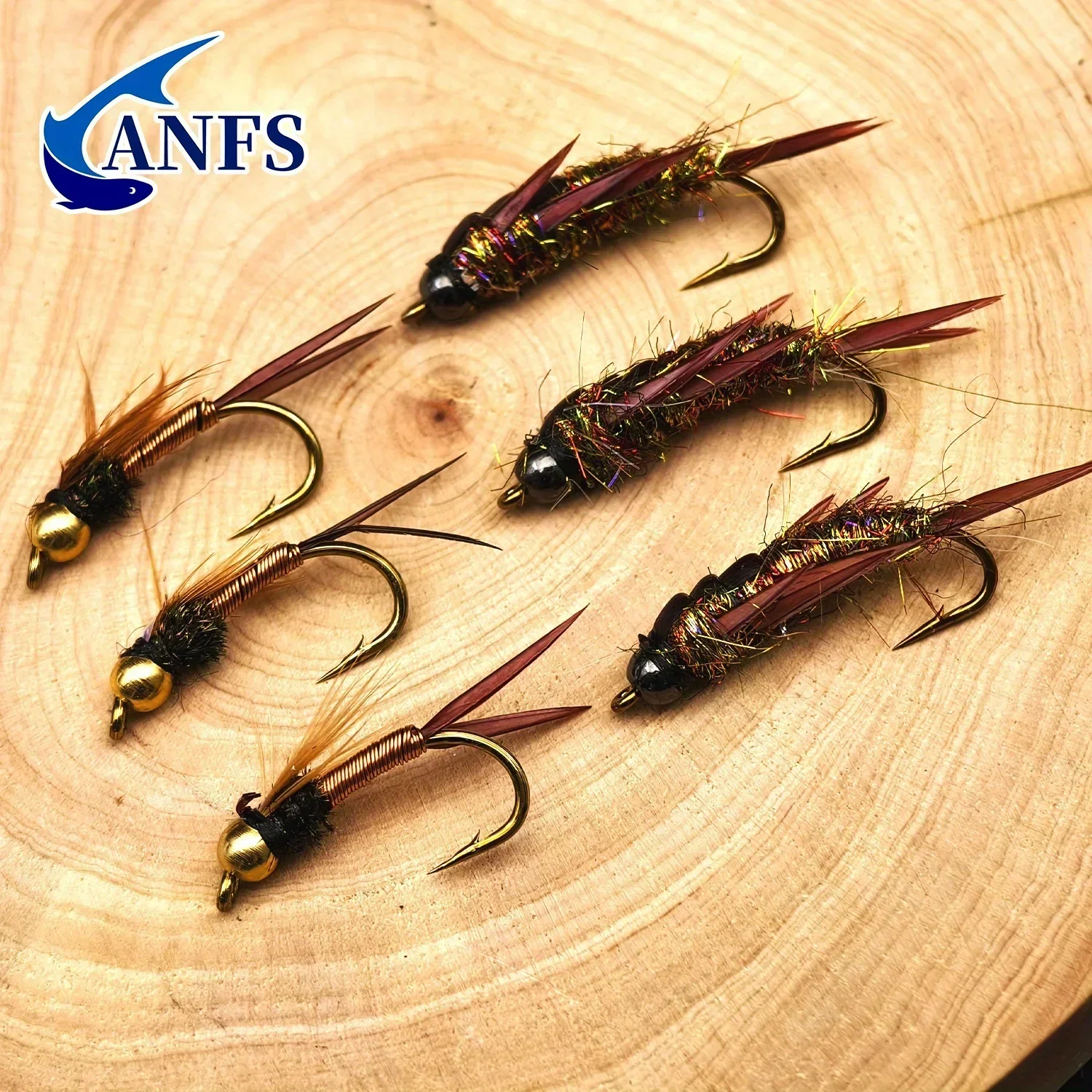 Caja ANFS con seis ninfas dispuestas ordenadamente