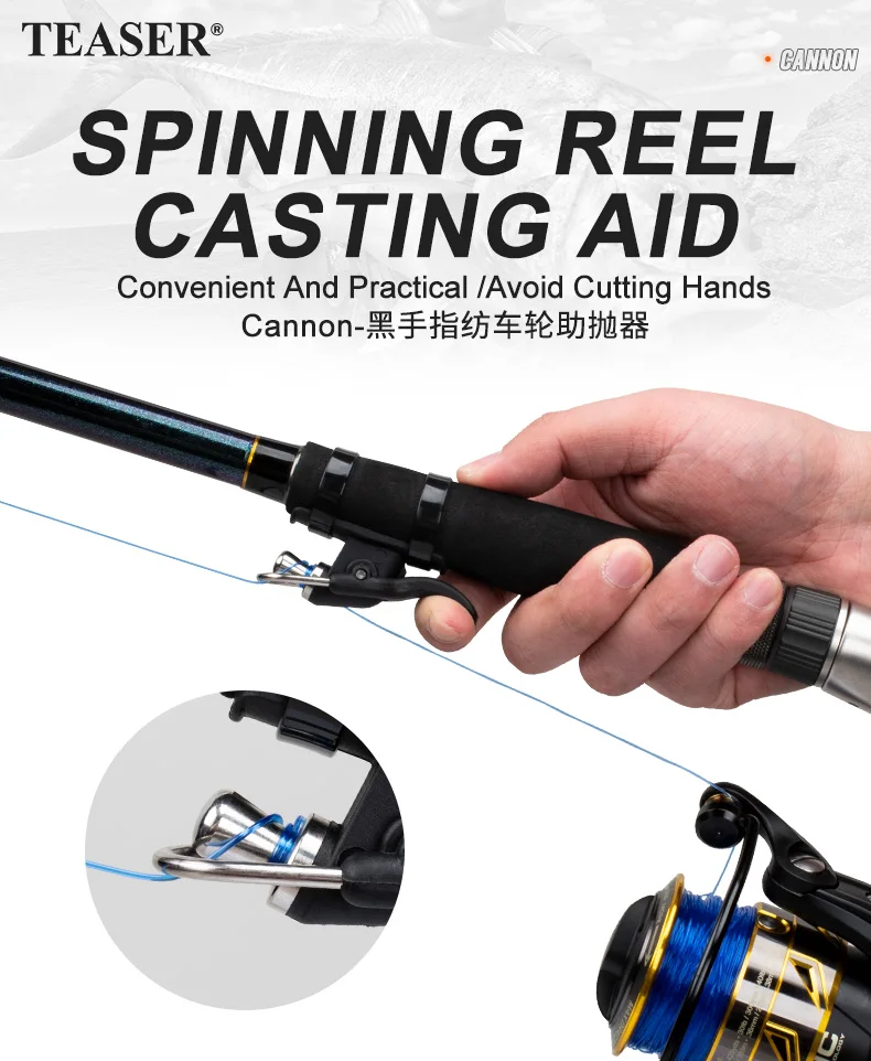 Dispositivo instalado en caña de surf casting