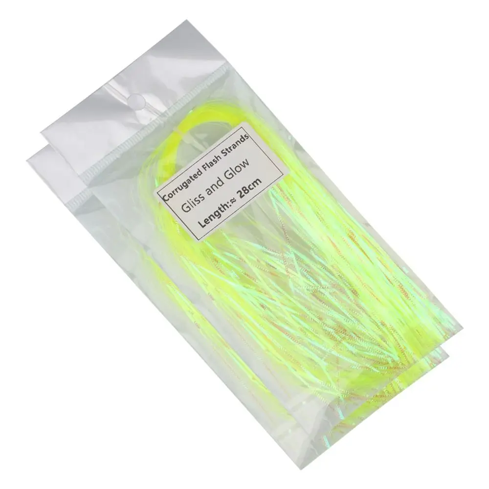 Streamer Gliss Glow corrugado simula escamas de pez con lentejuelas - imagen 4