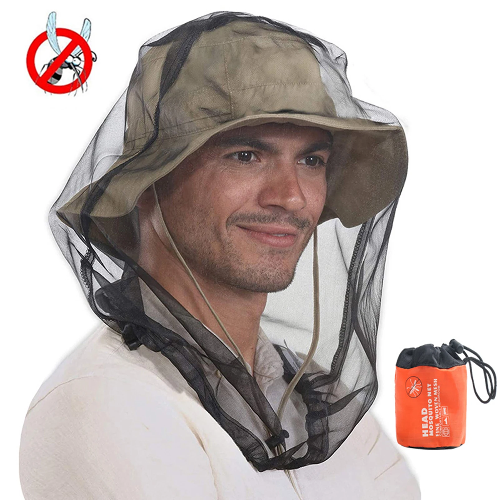 Sombrero con mosquitera resistente para pesca, protección facial - imagen 4