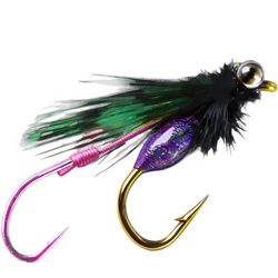 Rattlesnake Line Set doble anzuelo con hoja giratoria para moscas