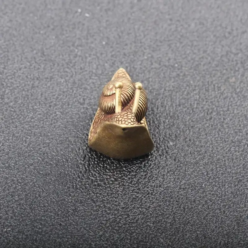 Estatua de caracol retro de cobre puro para decoración de escritorio - imagen 4