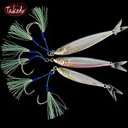 TAKEDO JY01 Jerkbait metálico UV luminoso con anzuelo
